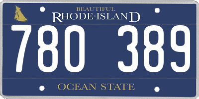 RI license plate 780389
