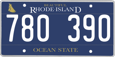 RI license plate 780390