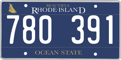 RI license plate 780391