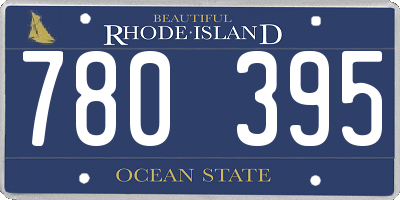RI license plate 780395