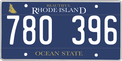 RI license plate 780396