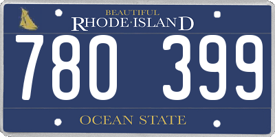 RI license plate 780399