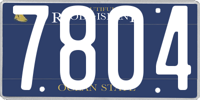 RI license plate 7804