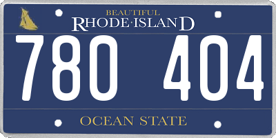 RI license plate 780404