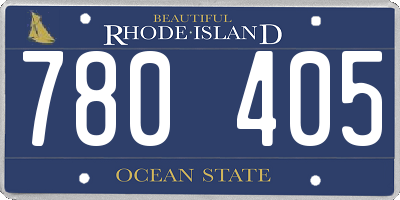 RI license plate 780405