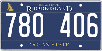RI license plate 780406
