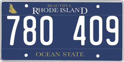 RI license plate 780409