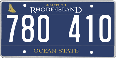RI license plate 780410