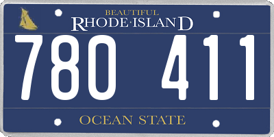 RI license plate 780411