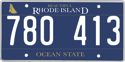 RI license plate 780413