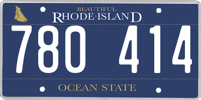 RI license plate 780414