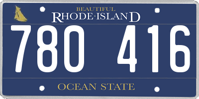 RI license plate 780416