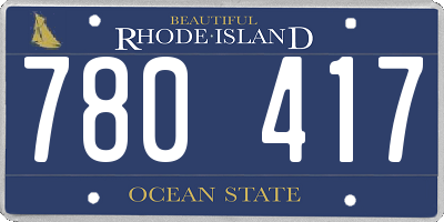 RI license plate 780417