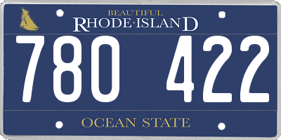 RI license plate 780422