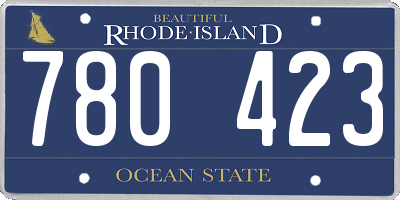 RI license plate 780423