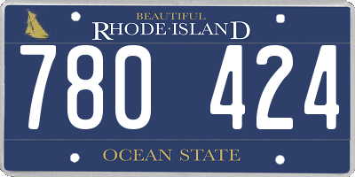 RI license plate 780424
