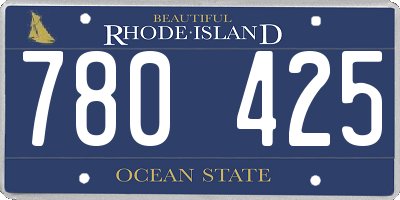 RI license plate 780425