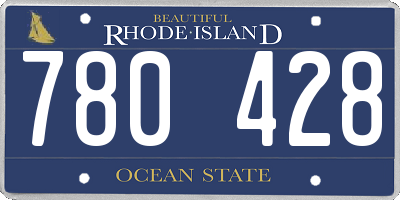 RI license plate 780428