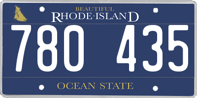 RI license plate 780435