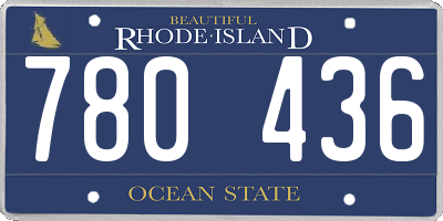 RI license plate 780436