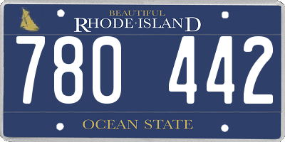 RI license plate 780442