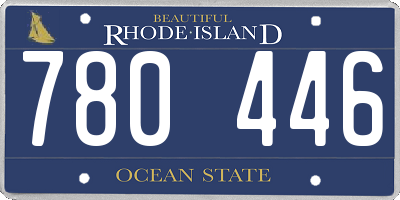 RI license plate 780446