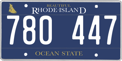 RI license plate 780447