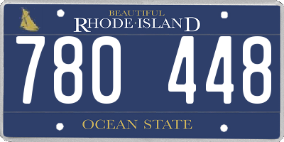 RI license plate 780448