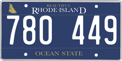 RI license plate 780449