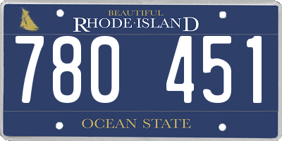 RI license plate 780451