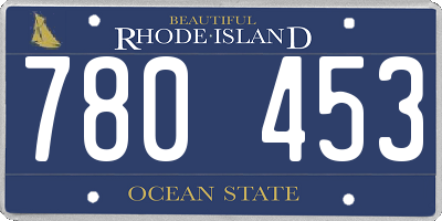 RI license plate 780453