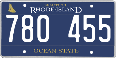 RI license plate 780455