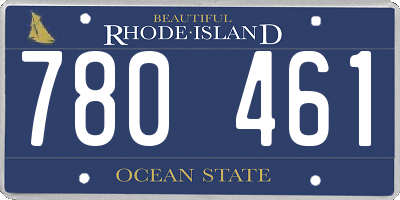 RI license plate 780461