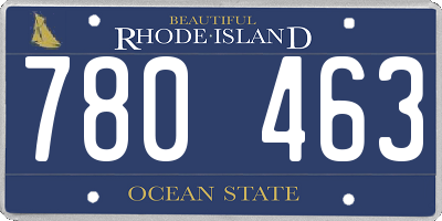 RI license plate 780463