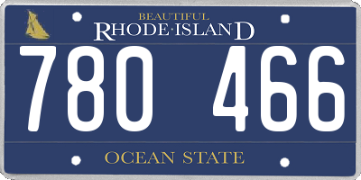 RI license plate 780466