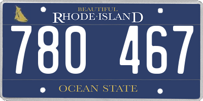 RI license plate 780467