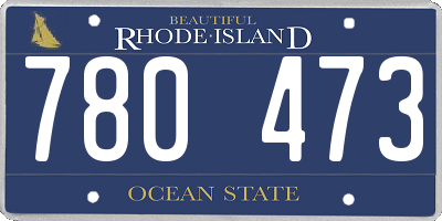 RI license plate 780473