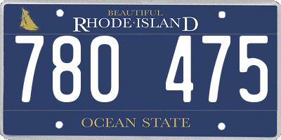RI license plate 780475