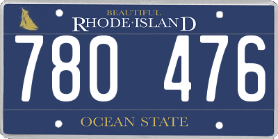 RI license plate 780476