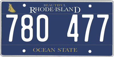 RI license plate 780477