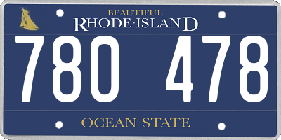 RI license plate 780478