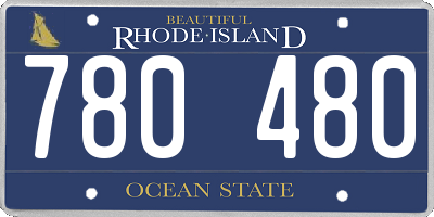 RI license plate 780480