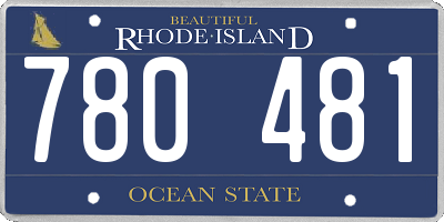 RI license plate 780481