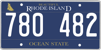 RI license plate 780482