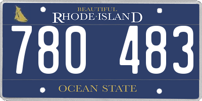 RI license plate 780483