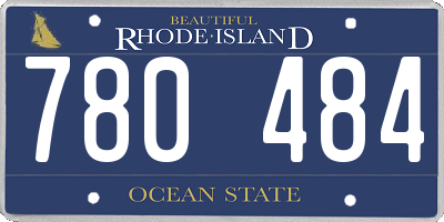 RI license plate 780484