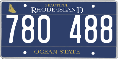RI license plate 780488
