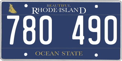 RI license plate 780490