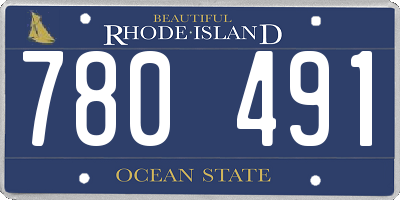 RI license plate 780491