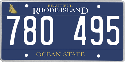 RI license plate 780495